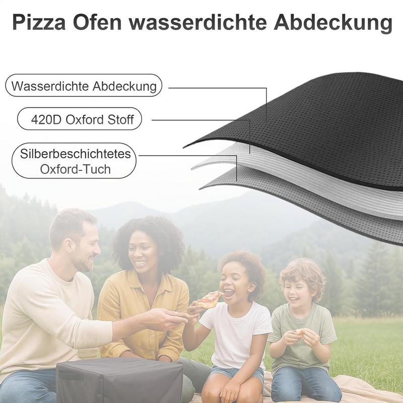 

Pizza Oven 420D Cover Double SnapDrawstring Oven Cover Outdoor Sunscreen Protect Dustproof Waterproof Grill Case BBQ Accessory CN