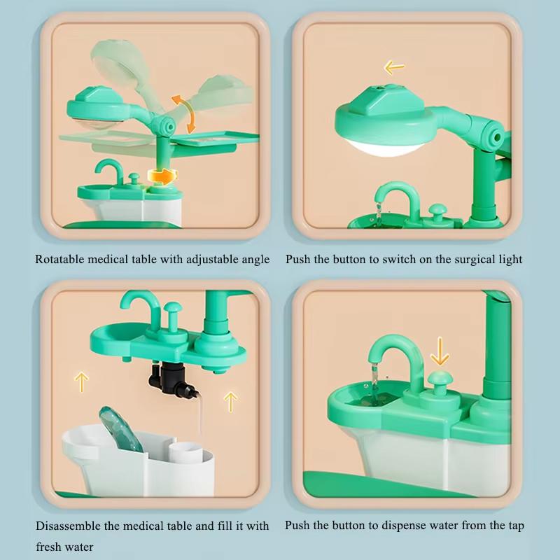 Kids Pretend Dental Play Toys Set Children Doctor Role Playing Accessories Simulated Medical Tool Scene Game Toy