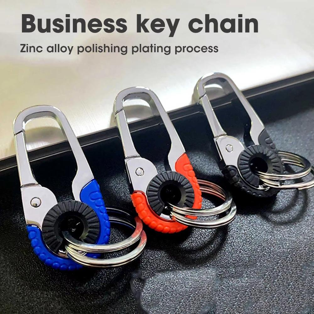 3 Stück Edelstahl Auto Schlüsselanhänger Ring Starker Schlüsselring Mode Schlüsselanhänger Schnalle für Männer Outdoor