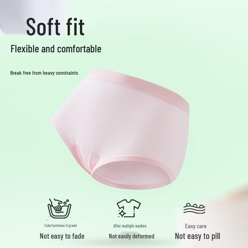Yiershuang Women's 100% Cotton Antibacterial Briefs (3-Pack)