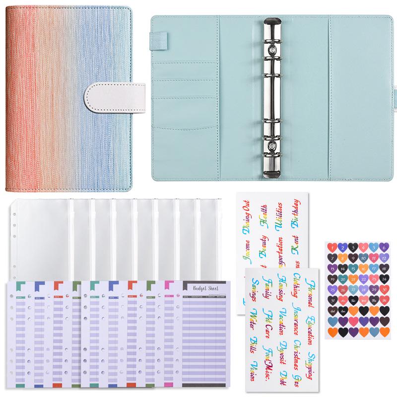 Macaron A6 Loose-Leaf Notebook for Phone, Cash, Budget, & Financial Planning