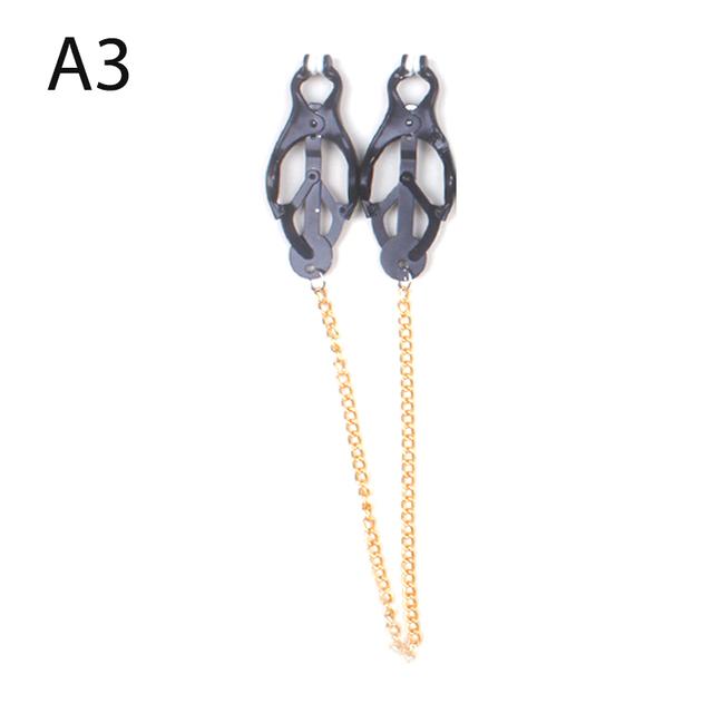 Bondage Gear Hard Clover Nipple Clamps Clips Adult Products For Women Metal Nipple Clamps Steel Breast Games