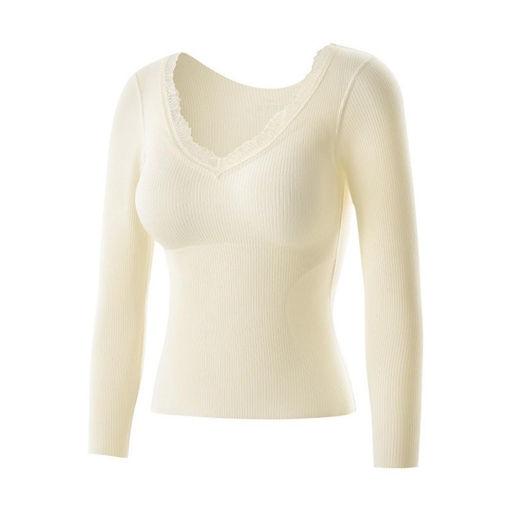 Body-Shaping Warm Long Tops Pants Set with Chest Pad Slimming Underwear Underwear