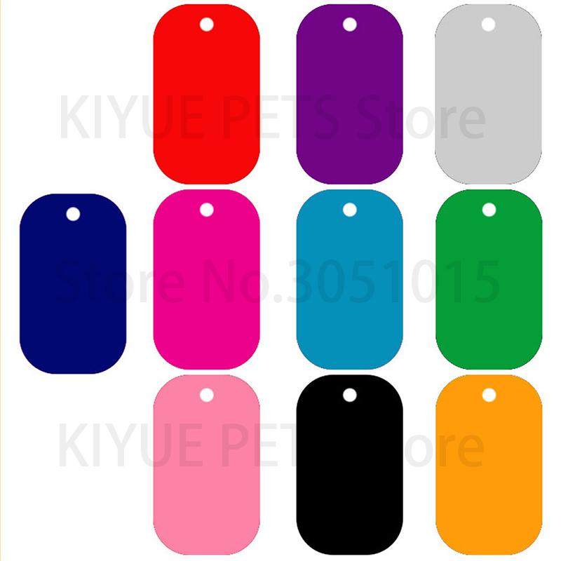 Professional 100Pcs Dog Tag Military Pet Id Tags Aluminum Name Pendant Blank Dog Tags Personalized Customized Dog Tag