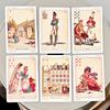 Sibilla Indovina Oracle Cards 10.5*6cm, Vintage 52-Card Divination Deck - Multilingual Victorian Style