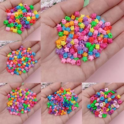 100/150pcs Macaron Acrylic Love Pentagonal Star Pumpkin Beads DIY Homemade Necklace Bracelet Handmade Material