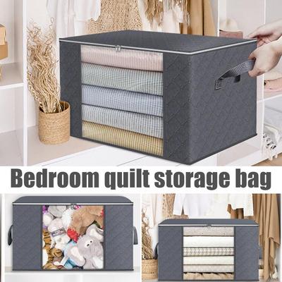 Large Capacity Clothes Storage Bag Foldable Blanket Storage Bags Storage Containers For Organizing Bedroom Closet Clothing P3G9