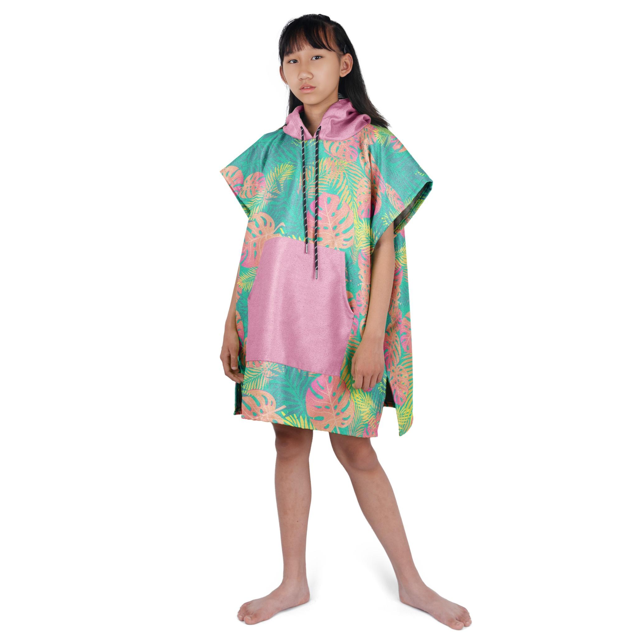Beach Towels Quick Dry Customized Microfiber Surf Poncho Hooded Beach Towel for Kids 360GSM&60*60cm(Kids Size)