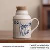 Ru Kiln Ceramic Insulated Teapot Set: Mute Thermos Pot with Teacup and Lid, Large Capacity, Chinese Style Office Cup.