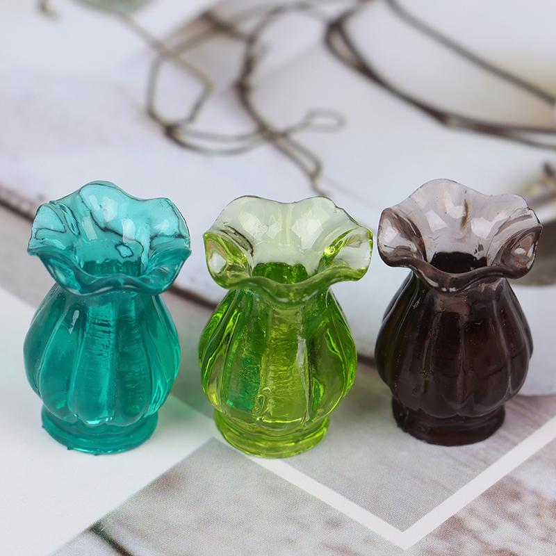 Dollhouse Miniatures 1:12 Mini Ceramic Pot Diy Ceramic Ornament Decora Vase