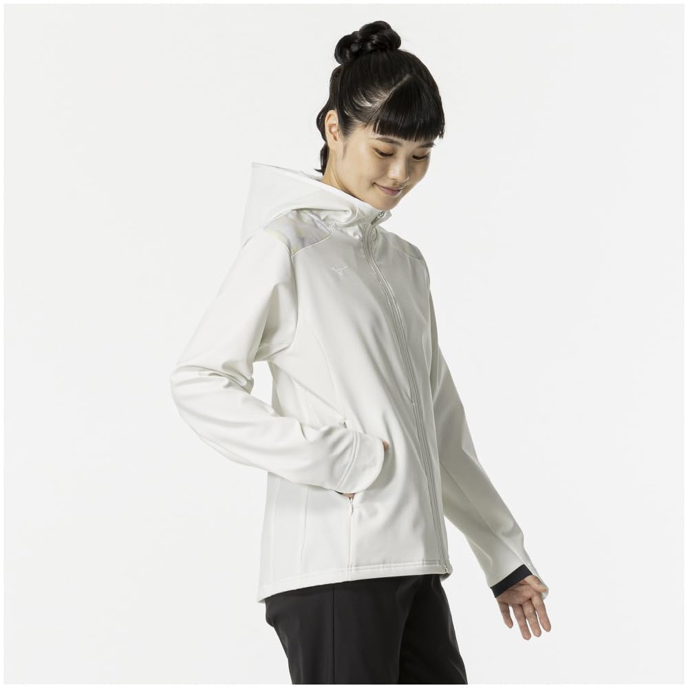 Training Wear Tech Shield Jacket Windproof Stretch Water Repellent 32MCB860 [Mizuno] Women's Off-White