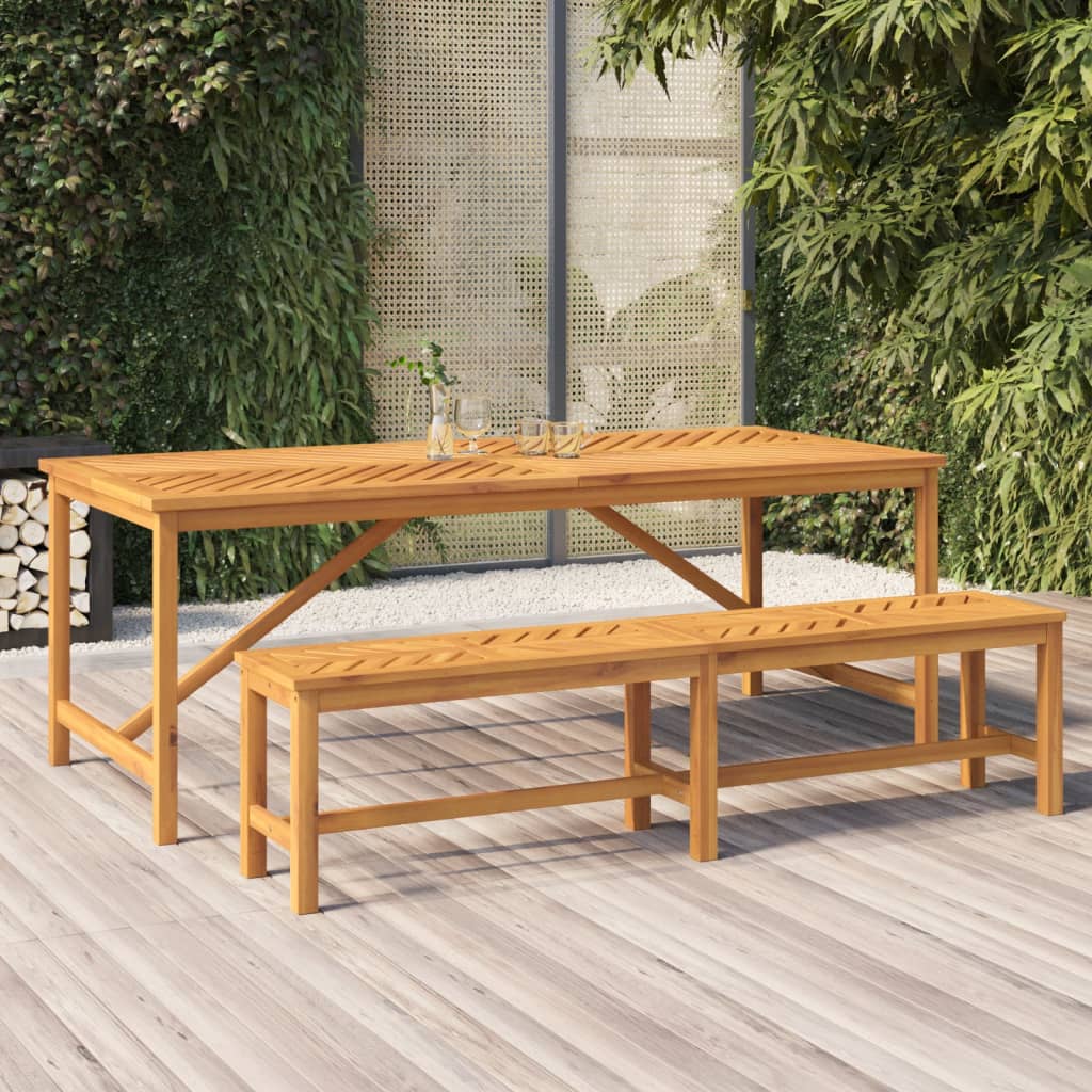 Garden Dining Table 200 x 90 x 74 cm Solid Acacia Wood