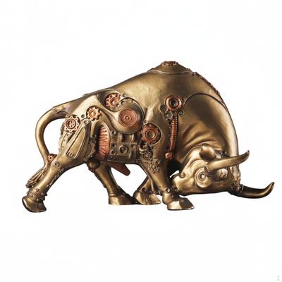 Mechanical Bull Figurine Industrial Steampunk Statue Tabletop Animal for Collectors,
