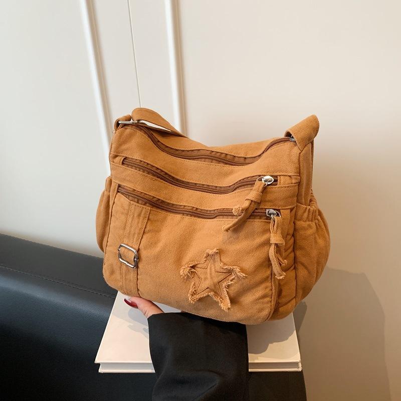 Fashionable Multi-purpose Shoulder Bag with Unique Design, Retro Style, Multiple Compartments, Suitable for Daily Use, Crossbody Bag Casually