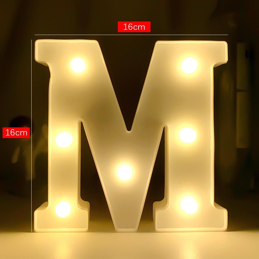 Creative Luminous Digital Number Letter Light AAA Battery Powered Lamp Night Light for Christmas Wedding Birthday Party Decor