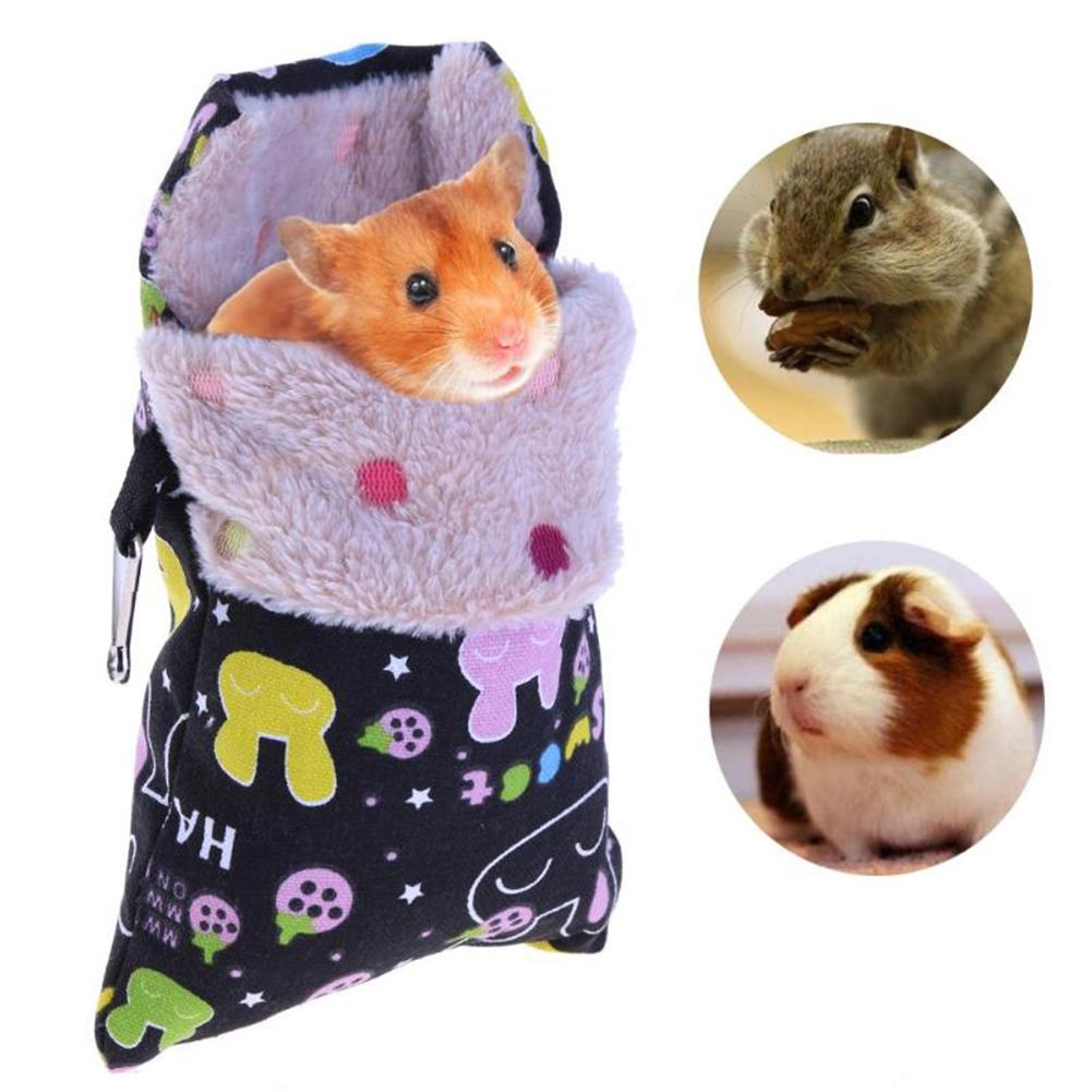 Warmes Hamsterbett Nest Haustier Schlafsack für Eichhörnchen Meerschweinchen Papageien Kleintiere Wintermatte Haus Käfig