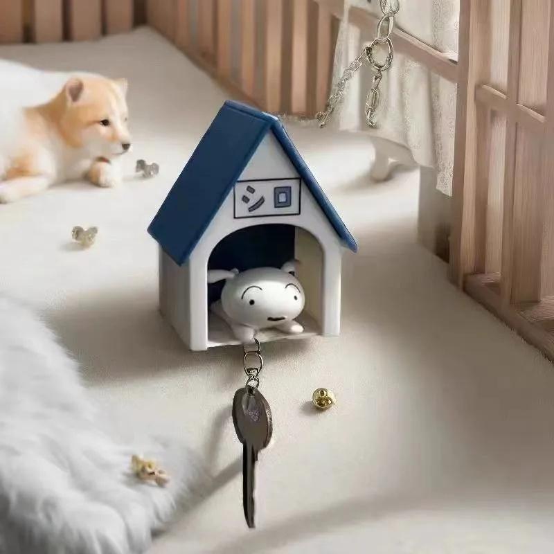 Anime Figures Keychain Creative Keychain Couple Backpack Pendant Ornament Small House Key Hanger Collect Model Gift