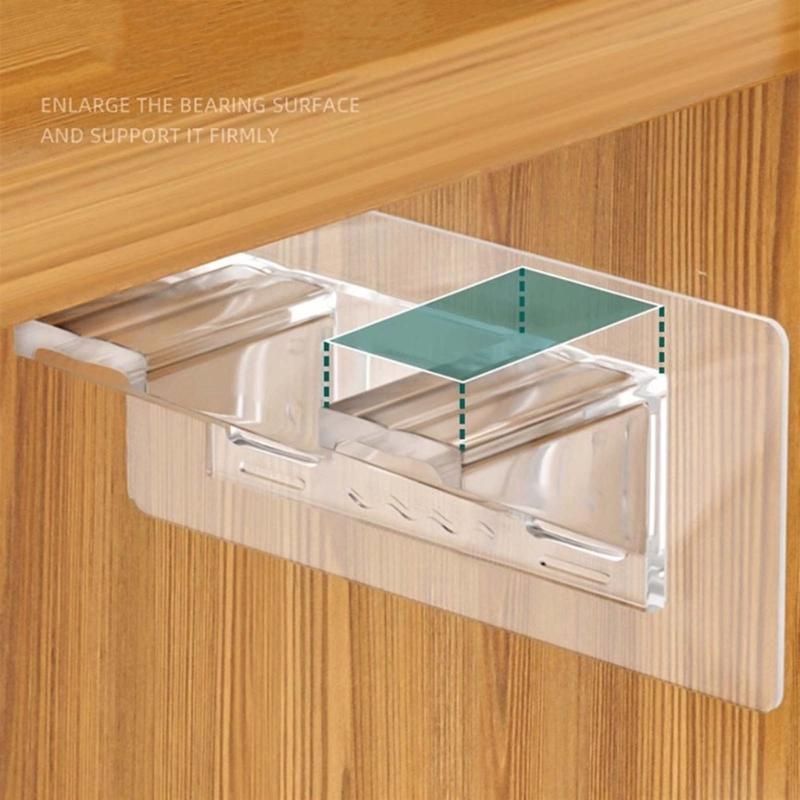 Shelf Support Adhesive Pegs Closet Partition Bracket Cabinet Support Clips Wall Hangers Sticker for Kitchen Bathroom
