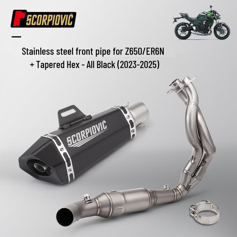 Front & Tail Exhaust Muffler Set for Z650 ER6N (2023-2025)