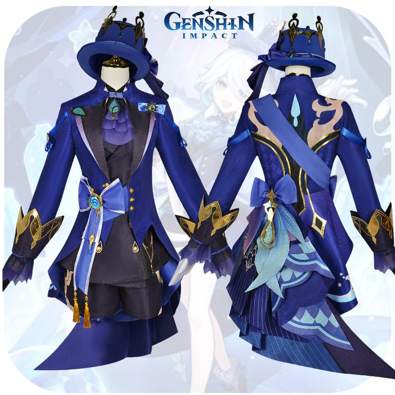 Focalors Genshin Impact Cospaly Costume Adult Party Dressing Anime Show Clothing
