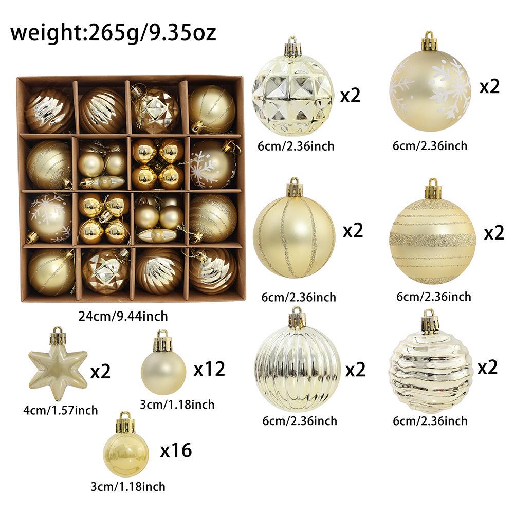 Painted Christmas Ball Gift Box Set - Festive Tree Ornaments & Party Decorations