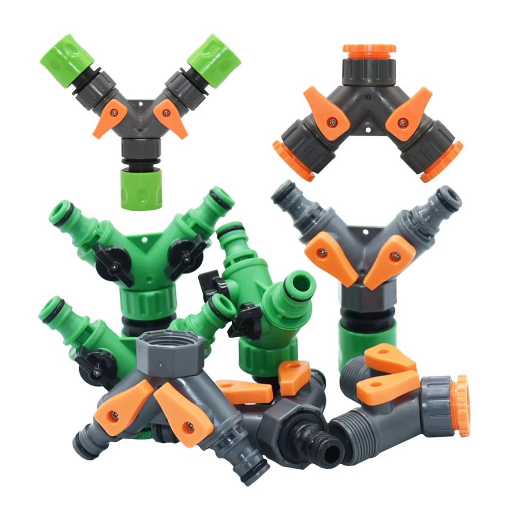 2/4cestný zahradní kohoutek, vsuvka hadice, rozdělovač vody, samice, 1/2 3/4 závit, Y zavlažovací ventil, rychlospojka pro zahradní hadici
