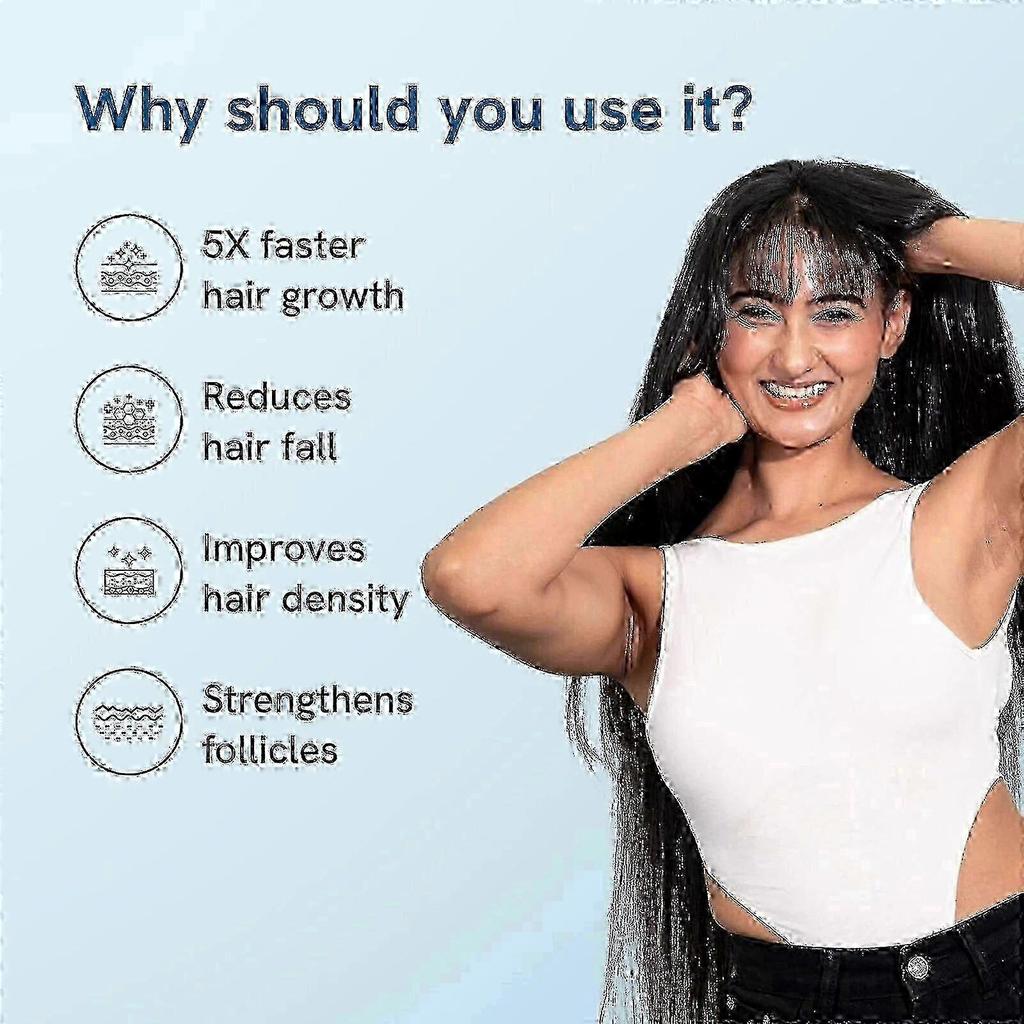Be Bodywise Haarwachstums-Serum Roll-On - 3% Rosmarin, 3% Redensyl & 2% Biotin - Stimuliert Follikel Reduziert Haarausfall - 25ml