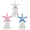 Starfish Christmas Tree Topper Resin Starfish Decoration with Spiral Wire Base Xmas Tree Decoration Starfish for Home Office Parties