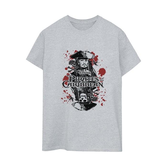 Pirates of the Caribbean Womens/Ladies Jack Sparrow Boyfriend T-Shirt