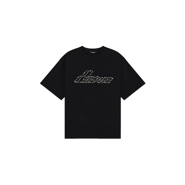We11Done 25 Early Autumn Crystal Logo Short Sleeve T-Shirt Unisex T-Shirts Black WD-TT2-25-735-U-BK