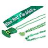 12x St. Patrick's Day Accessories Set Green Shamrock Beads Necklaces Irish Party Shoulder Straps for Costume Accessories