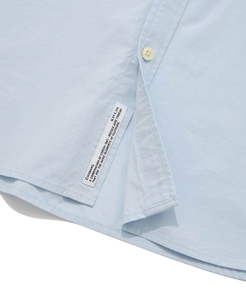 COVERNAT Whale Logo Cotton Half Shirt Light Blue