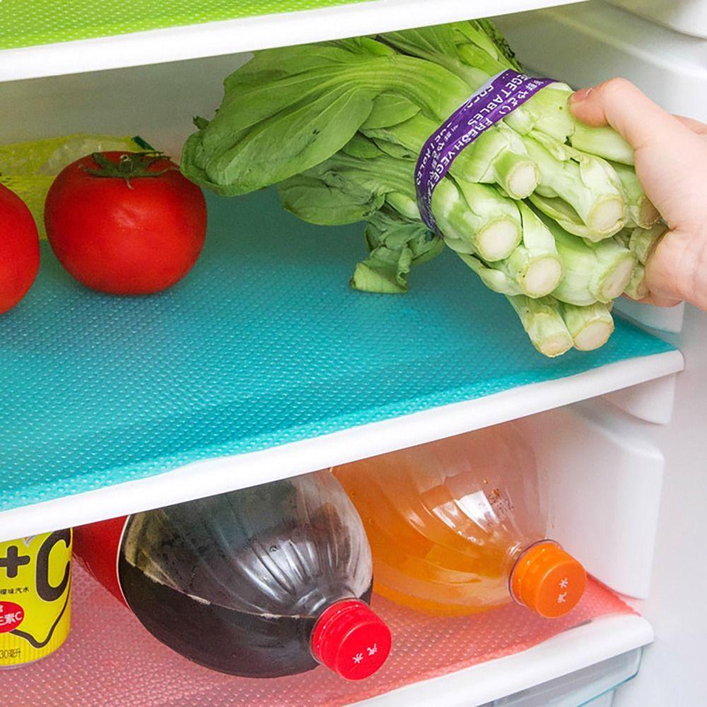 Tapis de réfrigérateur antisalissure 45 x 29 cm, set de table facile à nettoyer, tapis de tiroir pour cuisine et salle à manger