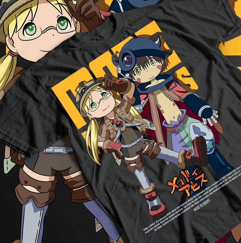Made In Abyss T-Shirt Girl Anime Kawai Nanachi Faputa Daily Manga Black Shirt