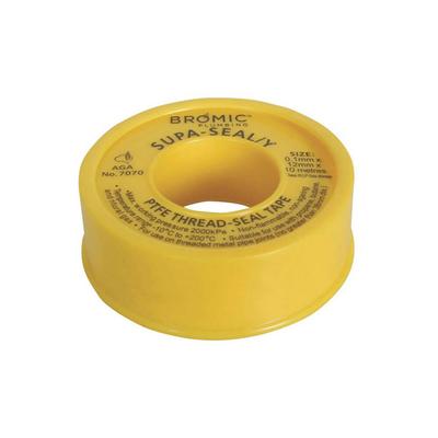 TechBrands Bromisch Gas Fitting Draadtape Geel (0.1x12mmx10m)