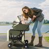 Double Pet Stroller For Dogs Cats Foldable Travel Carriage Detachable Carriers Safety Belts 4 Lockable Wheels Heavy Duty Load