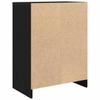 Sideboard in Black Oak Look 57 x 34 x 76 cm Engineered Wood
