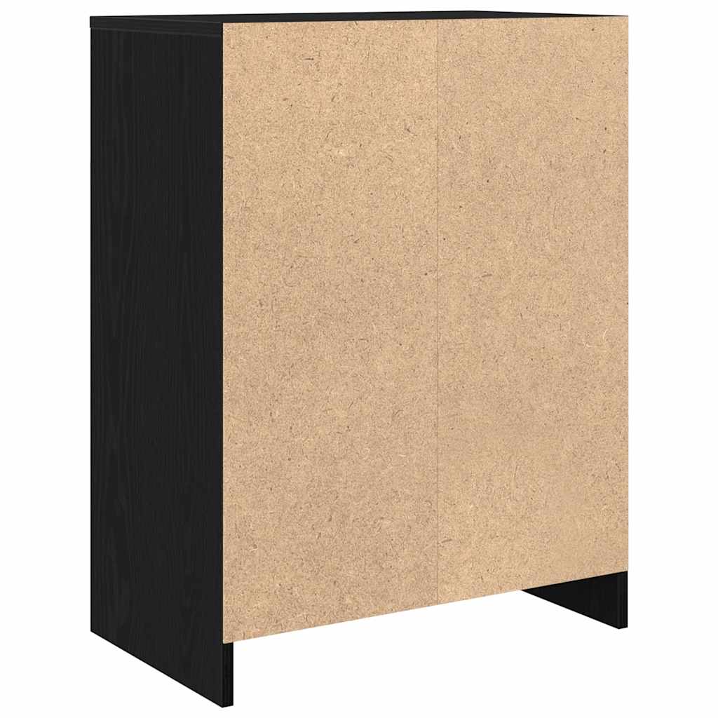 Sideboard in Black Oak Look 57 x 34 x 76 cm Engineered Wood