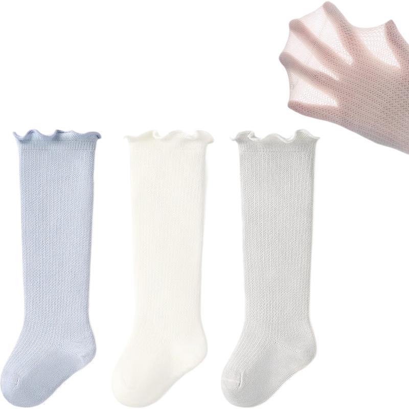 Nidoxiong Baby Over-the-Knee Cotton Socks 1-3 Years (Foot Length 12-14cm)