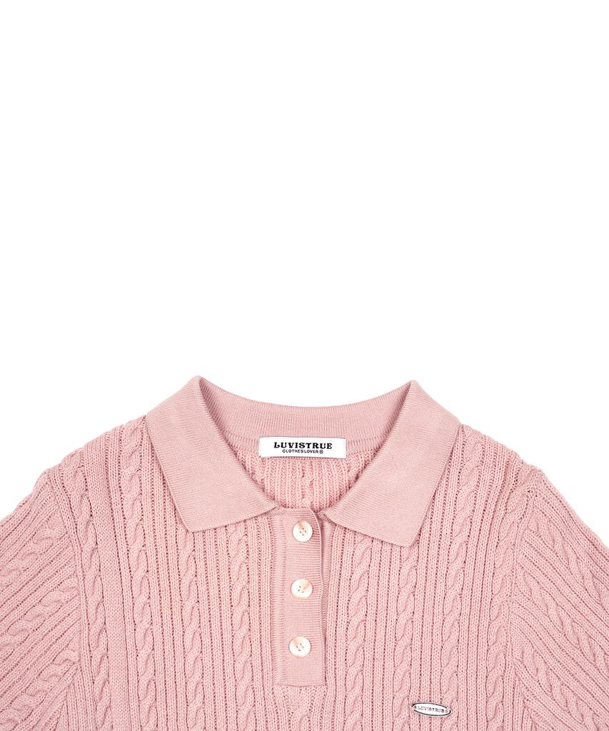 LUVISTRUE Vl Logo Knit Ops(Pink)