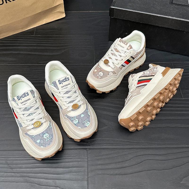 Fashion New Sports Shoes Forrest Gump Shoes Women All Match Breathable Casual Board Women Thick Sole Retro Fashion Shoes Tenis De Mujer