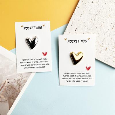Pocket Hug Card, Glossy Heart,Shaped Gift Card, Valentine's Day Confession Card