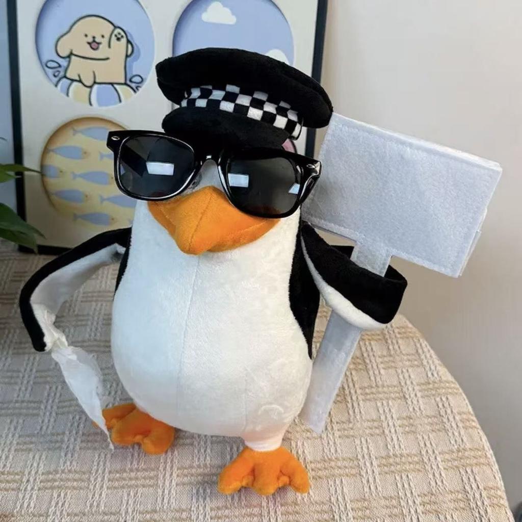 Pinguin Plüschtier Abstraktes Gesicht Weiches Kuscheltier Niedlich Schrullig Für Frauen Mädchen Geburtstagsgeschenk Zuhause Schreibtisch Akzent Tischdekoration Gemütlich