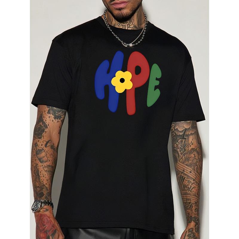 

Men s Short Sleeve T-Shirt with Chinese Print - Summer Casual Round Neck Tee, Regular Fit for Casual Attire, Machine Washable - Stylish Casual Wear 4XL чорний