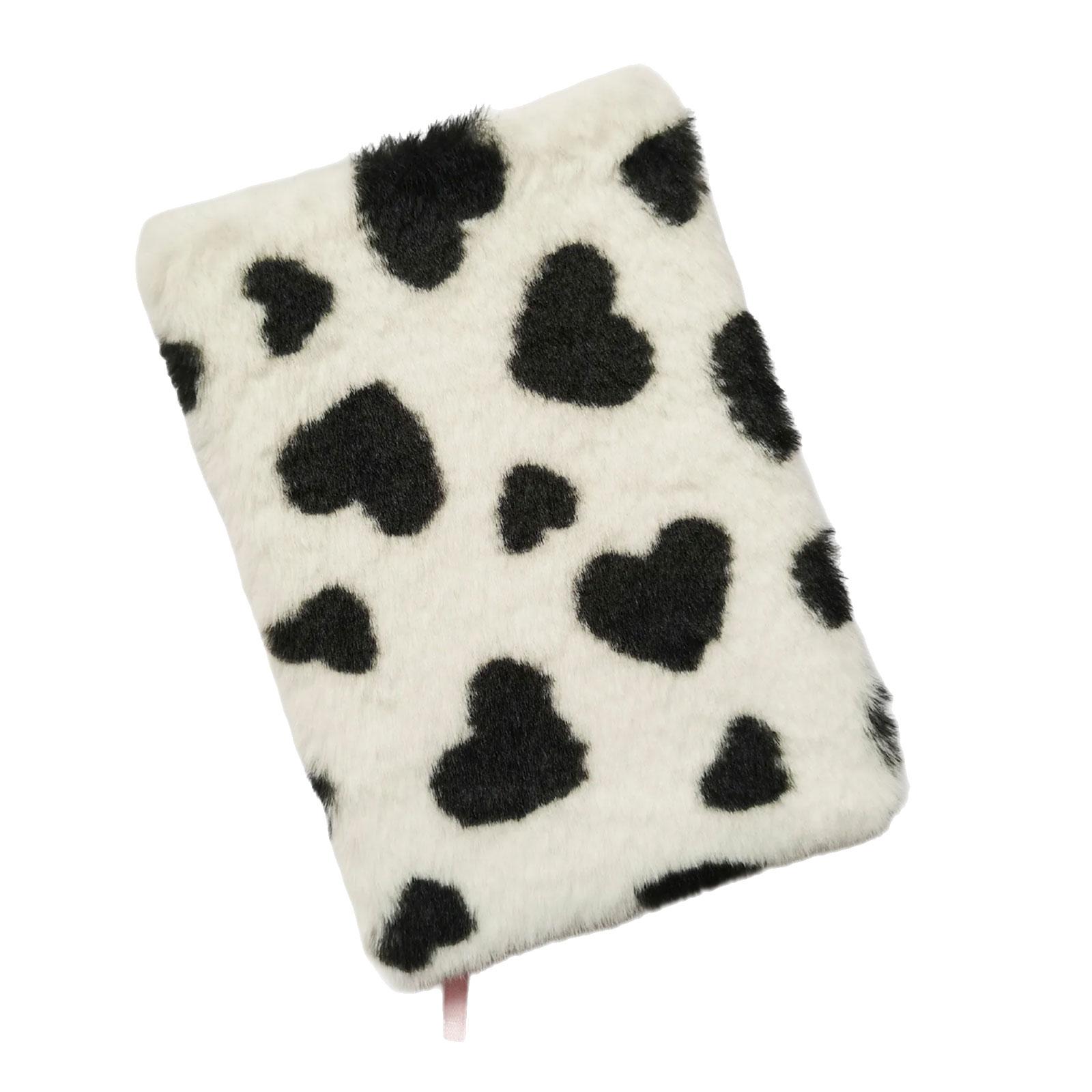 

Плюшевый блокнот формата А5 на 80 листов, эстетичный блокнот, мультяшный журнал, ежедневные блокноты, канцелярские блокноты для студентов чёрный