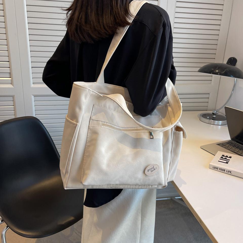 New Women's Oxford Tote Bag - Large Capacity Fashion Shoulder Bag for Students & Commuters