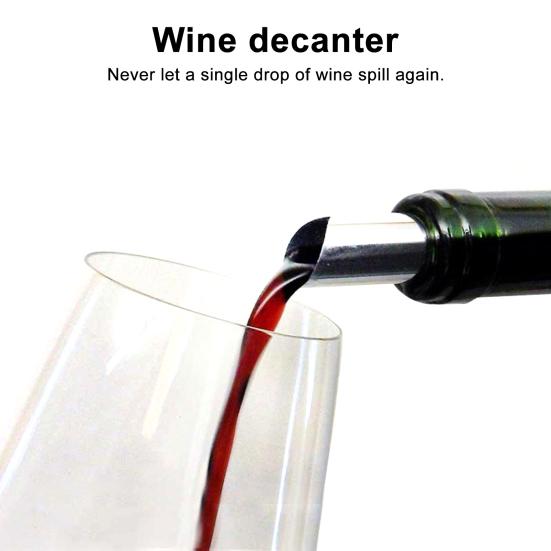 Wine Pourer Drip-Free Spout for Bottles Reusable Flow Control Nozzle Home Bar Wine Tool for Oil Juice Cocktail Parties