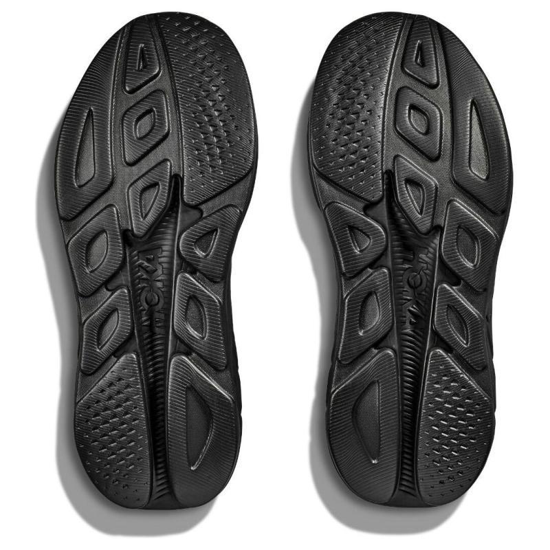 HOKA One One RINCON 4 Slip Resistant Low Top Running Shoes Men's Black Sneakers 1155132-BBLC