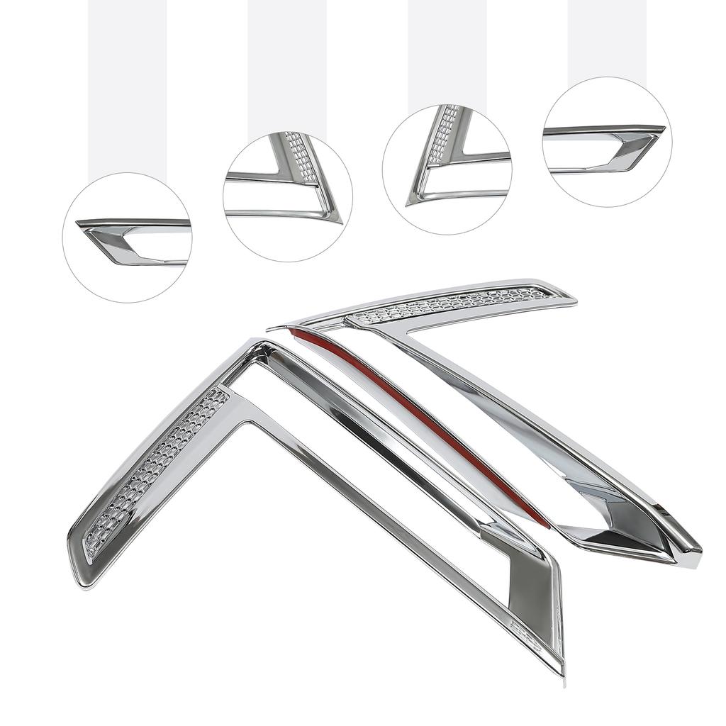 2PCS Front Fog Light Cover Trim for 2025 Honda CR-V, Chrome ABS, Polished Chromium Finish, Stylish & Scratch Resistant