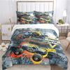 Cartoon Monster Truck All Season Duvet Cover Comforter Bedding Sets Soft Quilt Cover and Pillowcases SingleDoubleQueenKing